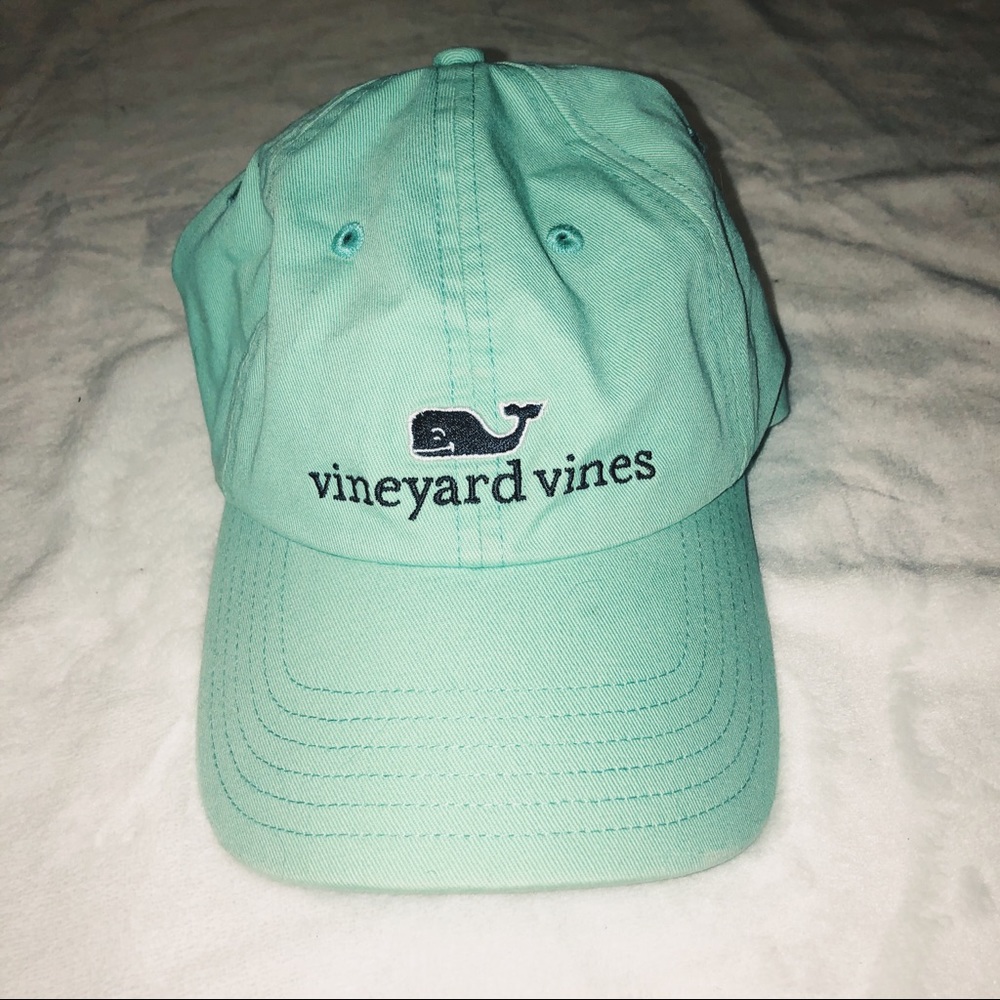 Vineyard Vines teal blue light cap dad hap velcro